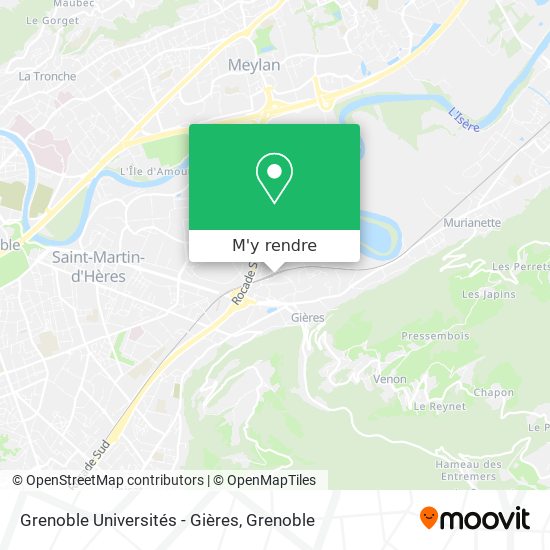 Grenoble Universités - Gières plan