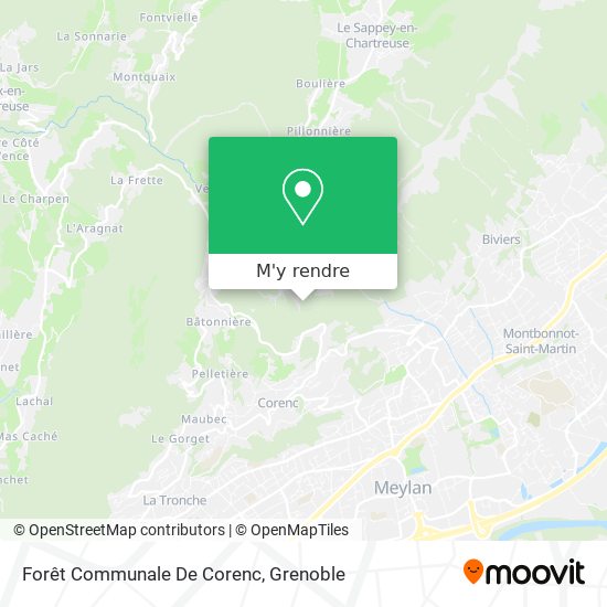 Forêt Communale De Corenc plan