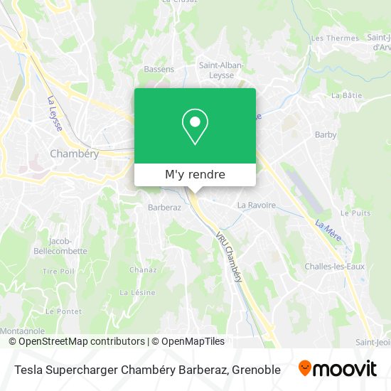Tesla Supercharger Chambéry Barberaz plan