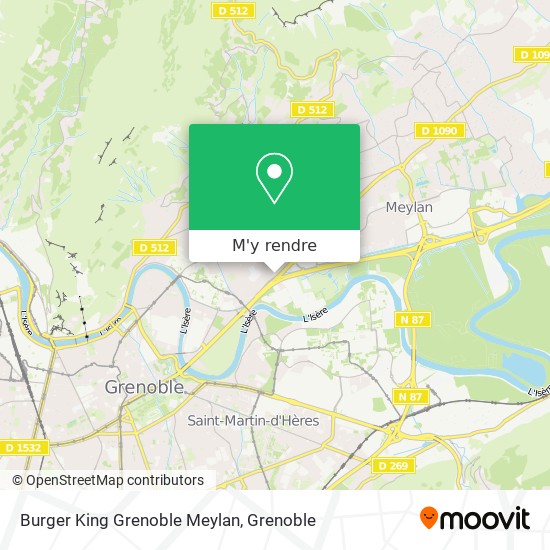 Burger King Grenoble Meylan plan