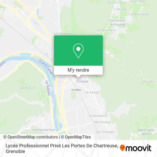 Lycée Professionnel Privé Les Portes De Chartreuse plan