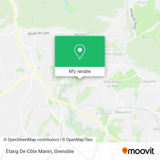 Étang De Côte Manin plan
