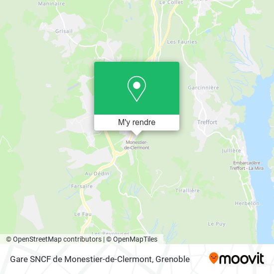 Gare SNCF de Monestier-de-Clermont plan