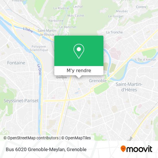 Bus 6020 Grenoble-Meylan plan