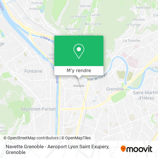 Navette Grenoble - Aeroport Lyon Saint Exupery plan