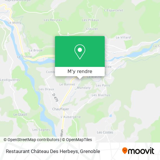 Restaurant Château Des Herbeys plan