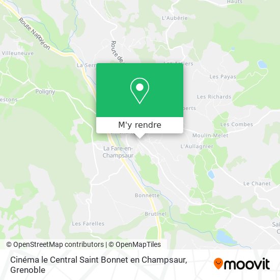 Cinéma le Central Saint Bonnet en Champsaur plan