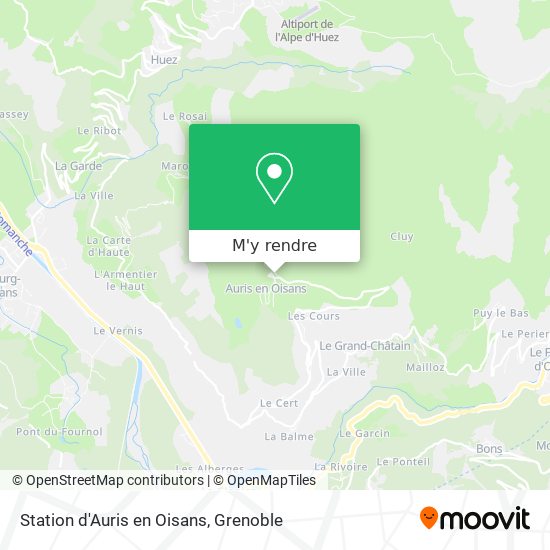 Station d'Auris en Oisans plan