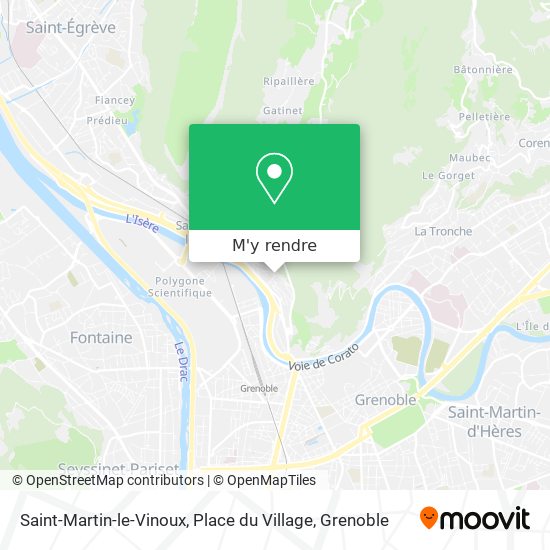 Saint-Martin-le-Vinoux, Place du Village plan