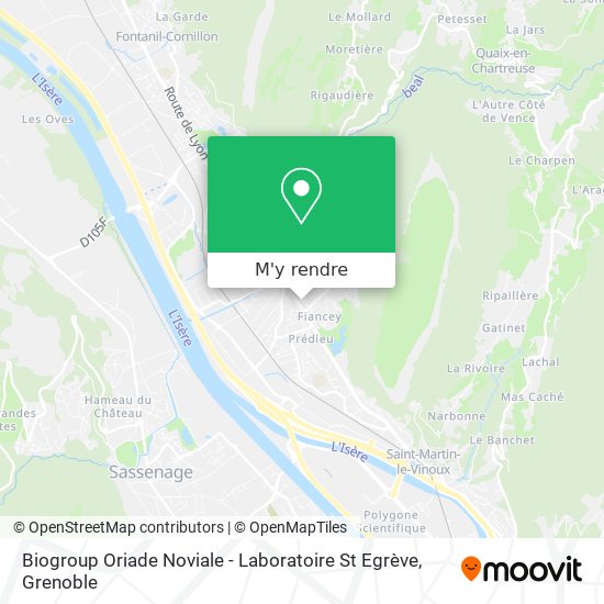 Biogroup Oriade Noviale - Laboratoire St Egrève plan
