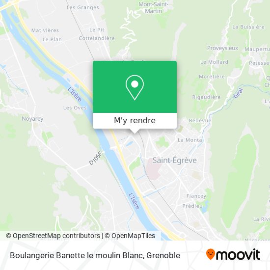 Boulangerie Banette le moulin Blanc plan