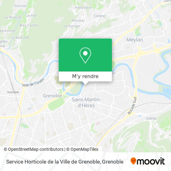 Service Horticole de la Ville de Grenoble plan