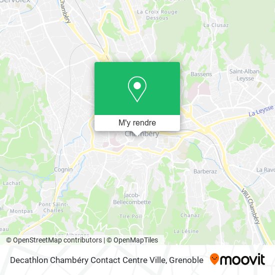 Decathlon Chambéry Contact Centre Ville plan