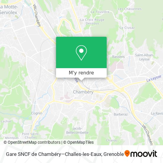 Gare SNCF de Chambéry—Challes-les-Eaux plan