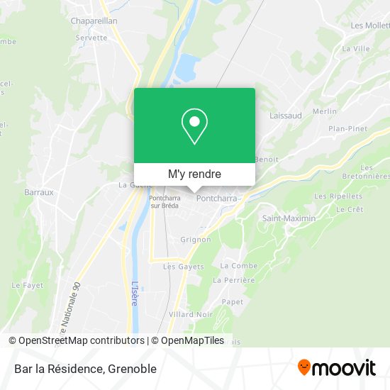 Bar la Résidence plan