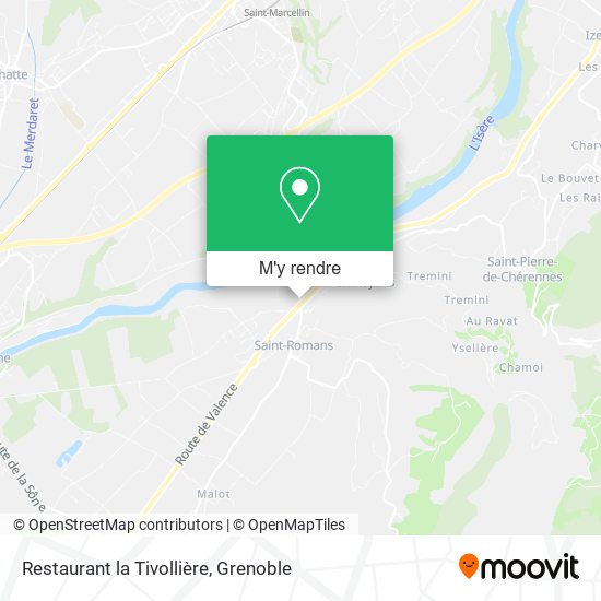 Restaurant la Tivollière plan