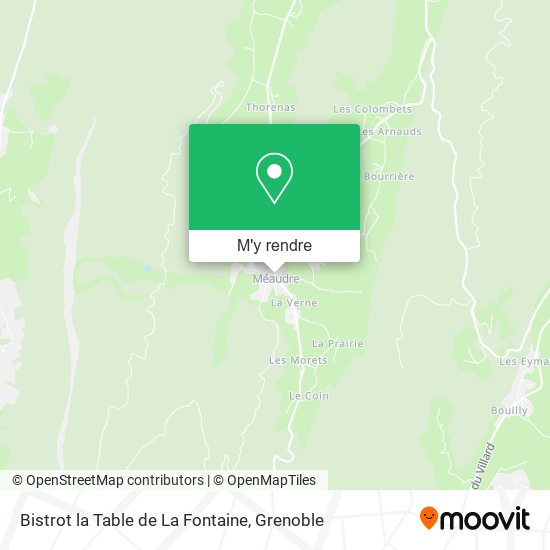 Bistrot la Table de La Fontaine plan