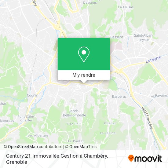 Century 21 Immovallée Gestion à Chambéry plan
