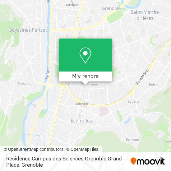 Résidence Campus des Sciences Grenoble Grand Place plan