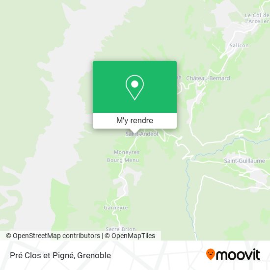 Pré Clos et Pigné plan