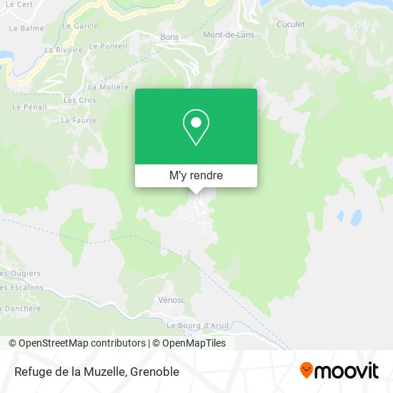 Refuge de la Muzelle plan