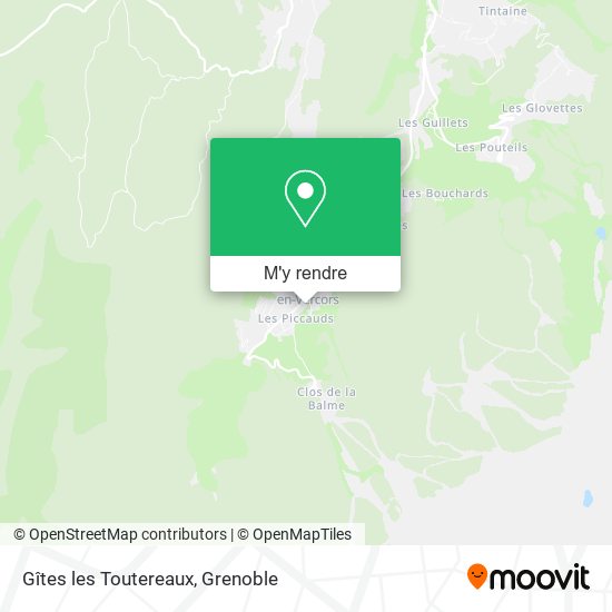 Gîtes les Toutereaux plan