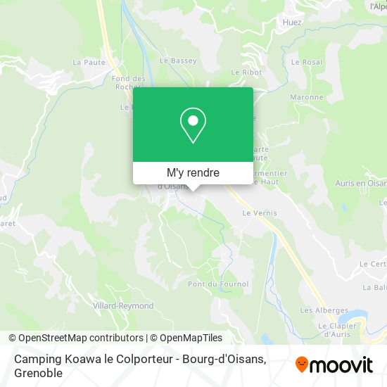 Camping Koawa le Colporteur - Bourg-d'Oisans plan