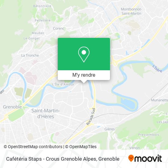 Cafétéria Staps - Crous Grenoble Alpes plan