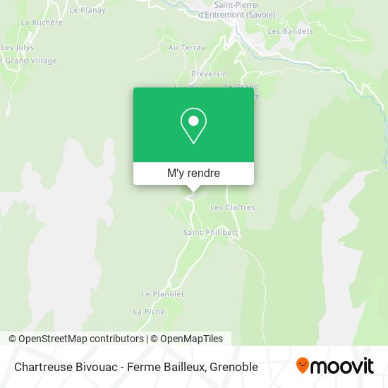 Chartreuse Bivouac - Ferme Bailleux plan