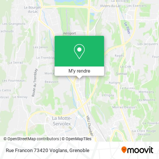 Rue Francon 73420 Voglans plan