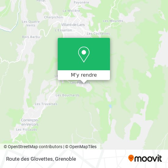 Route des Glovettes plan