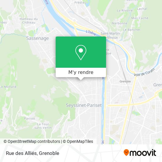 Rue des Alliés plan