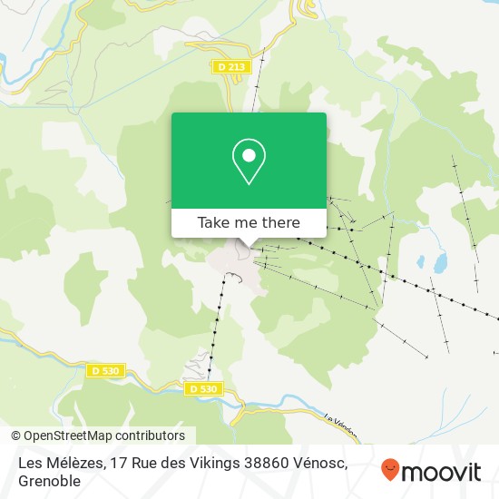 Les Mélèzes, 17 Rue des Vikings 38860 Vénosc plan