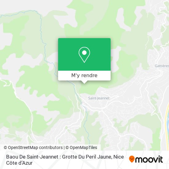 Baou De Saint-Jeannet : Grotte Du Peril Jaune plan