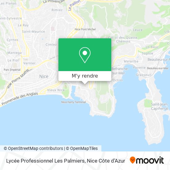 Lycée Professionnel Les Palmiers plan