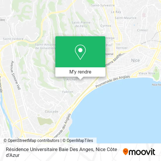Résidence Universitaire Baie Des Anges plan