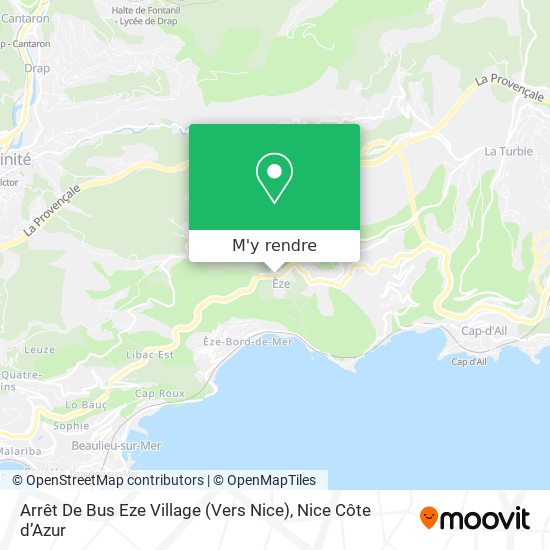 Arrêt De Bus Eze Village (Vers Nice) plan