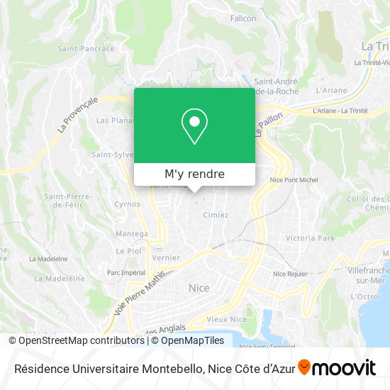 Résidence Universitaire Montebello plan