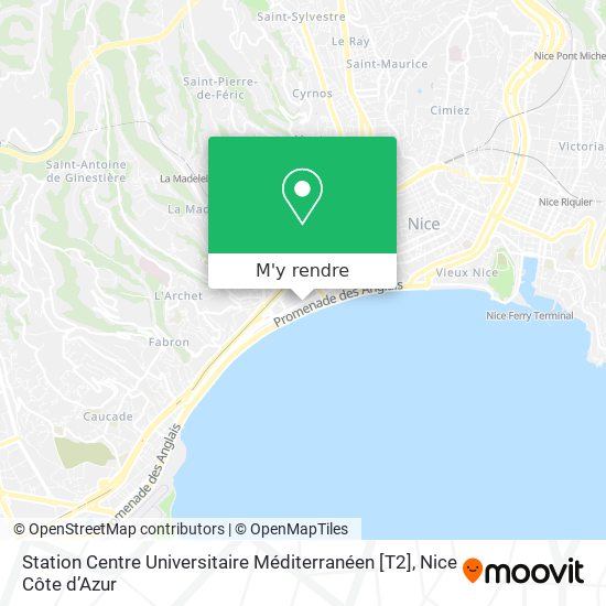 Station Centre Universitaire Méditerranéen [T2] plan