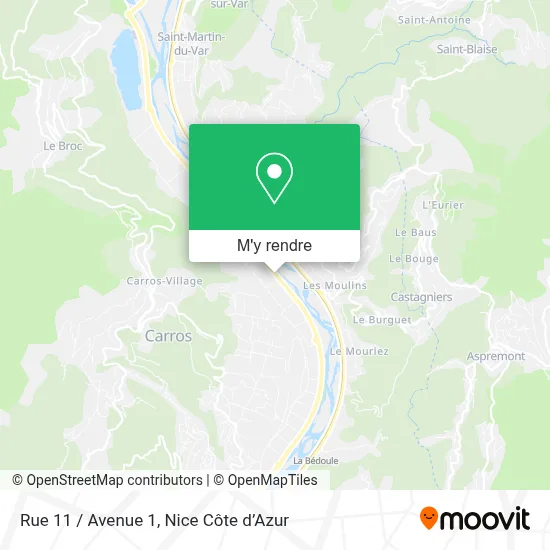 Rue 11 / Avenue 1 plan