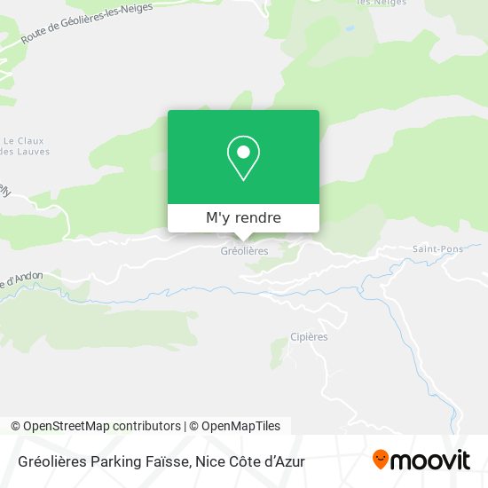 Gréolières Parking Faïsse plan