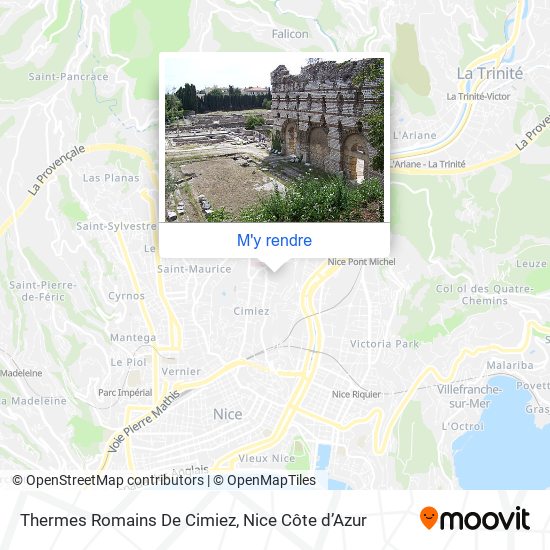 Thermes Romains De Cimiez plan