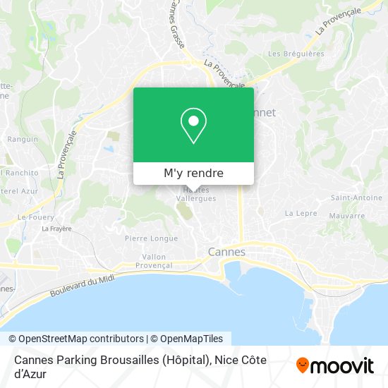 Cannes Parking Brousailles (Hôpital) plan