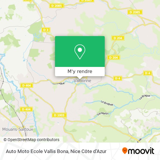 Auto Moto Ecole Vallis Bona plan