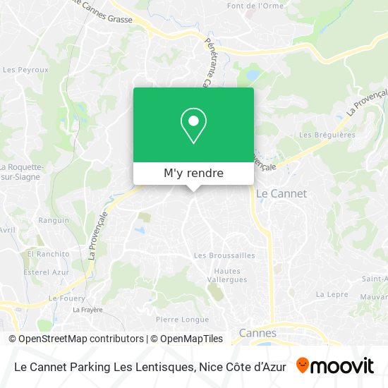 Le Cannet Parking Les Lentisques plan