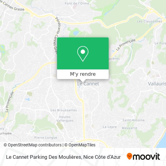 Le Cannet Parking Des Moulières plan