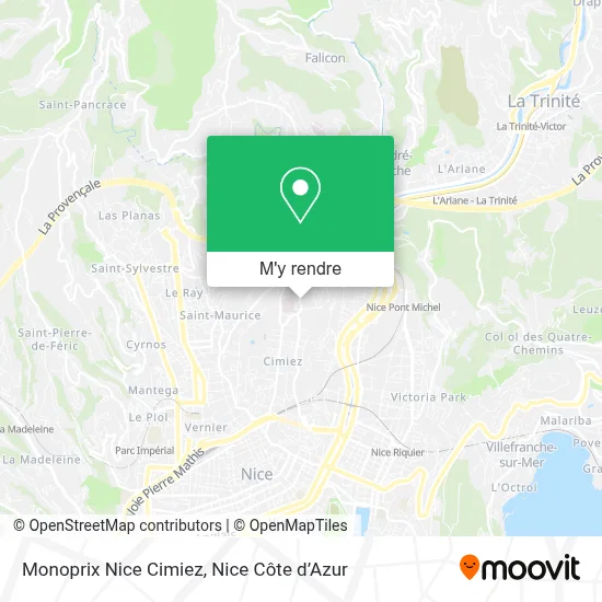 Monoprix Nice Cimiez plan