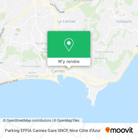 Parking EFFIA Cannes Gare SNCF plan