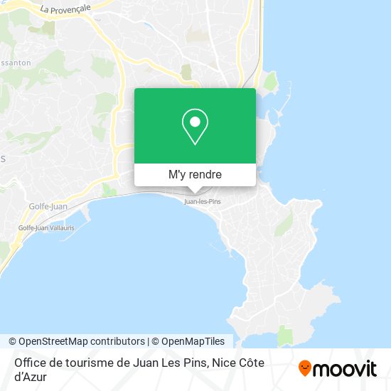 Office de tourisme de Juan Les Pins plan