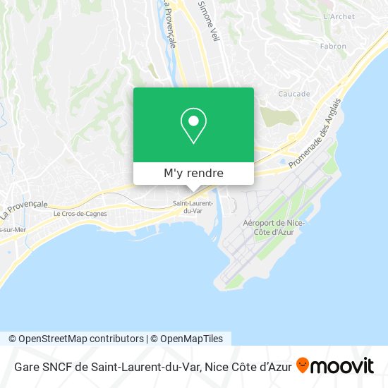 Gare SNCF de Saint-Laurent-du-Var plan